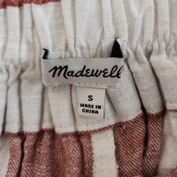 Madewell Size Small Huston Pull On Crop Pant with Bold Stripe - Picture 7 of 11
